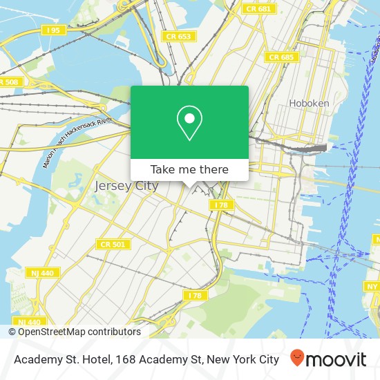 Mapa de Academy St. Hotel, 168 Academy St