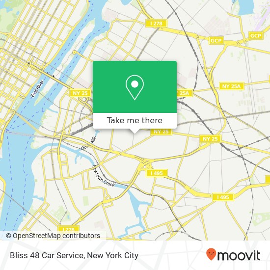 Bliss 48 Car Service map