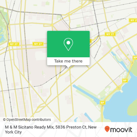 Mapa de M & M Sicitano Ready Mix, 5836 Preston Ct