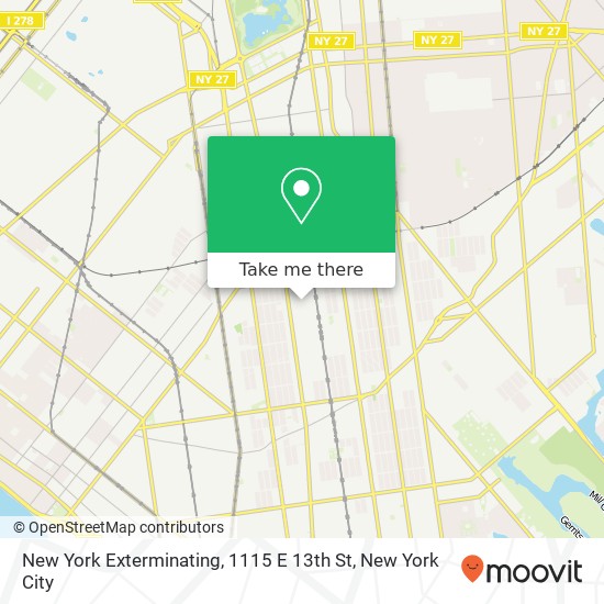 Mapa de New York Exterminating, 1115 E 13th St