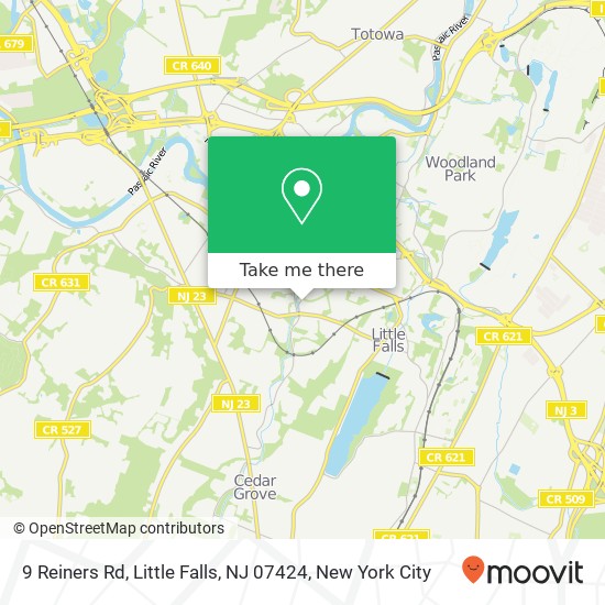 Mapa de 9 Reiners Rd, Little Falls, NJ 07424
