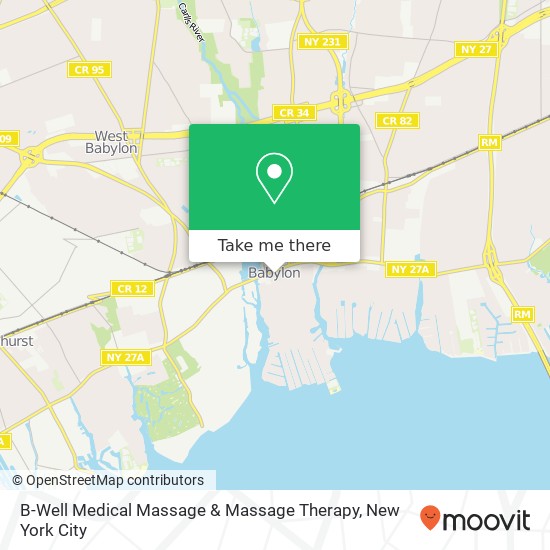 B-Well Medical Massage & Massage Therapy, 13 S Carll Ave map