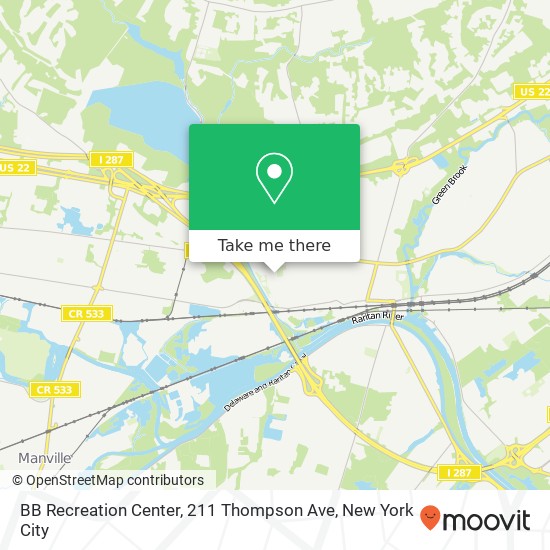 Mapa de BB Recreation Center, 211 Thompson Ave