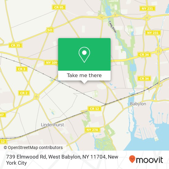 739 Elmwood Rd, West Babylon, NY 11704 map