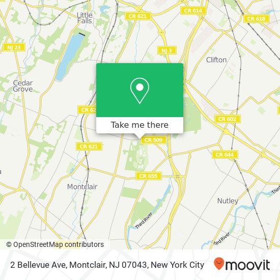 2 Bellevue Ave, Montclair, NJ 07043 map