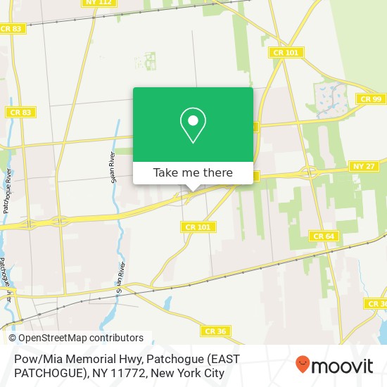 Mapa de Pow / Mia Memorial Hwy, Patchogue (EAST PATCHOGUE), NY 11772