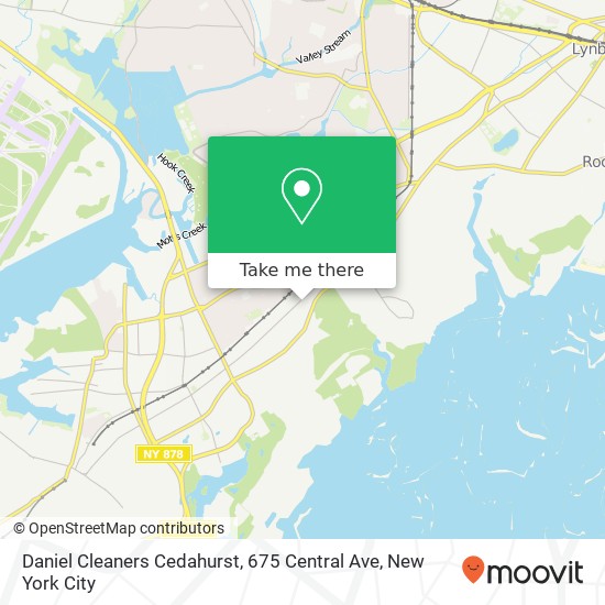 Mapa de Daniel Cleaners Cedahurst, 675 Central Ave