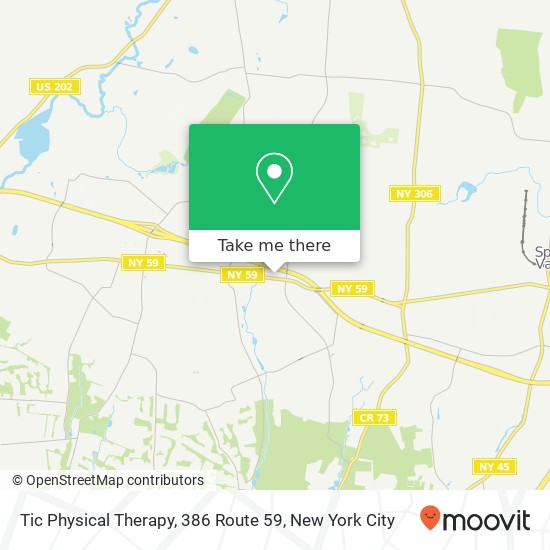 Tic Physical Therapy, 386 Route 59 map