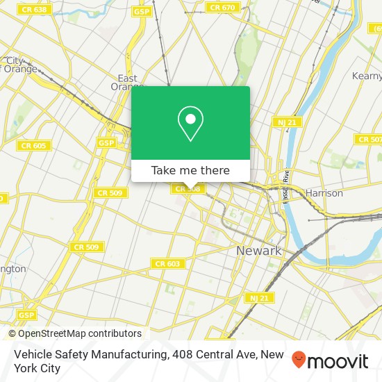 Vehicle Safety Manufacturing, 408 Central Ave map