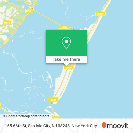 Mapa de 165 66th St, Sea Isle City, NJ 08243