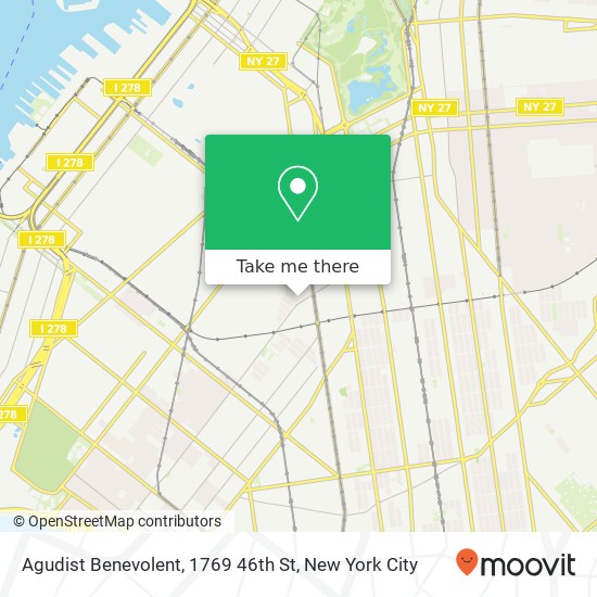 Mapa de Agudist Benevolent, 1769 46th St