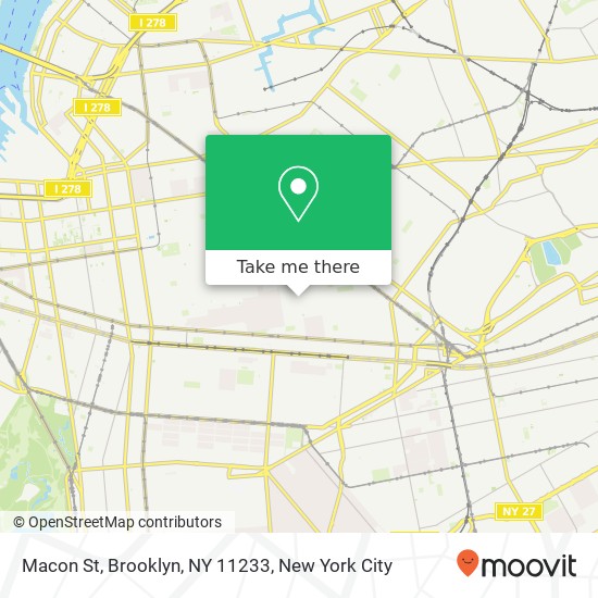 Mapa de Macon St, Brooklyn, NY 11233