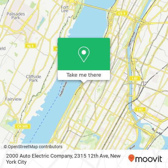 Mapa de 2000 Auto Electric Company, 2315 12th Ave