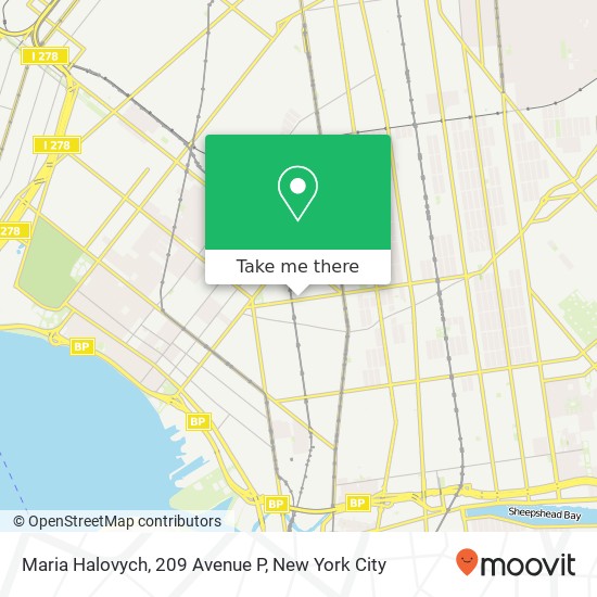 Mapa de Maria Halovych, 209 Avenue P