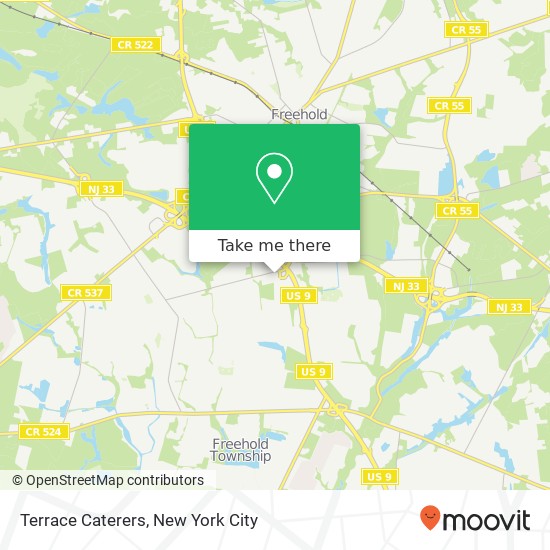 Terrace Caterers map