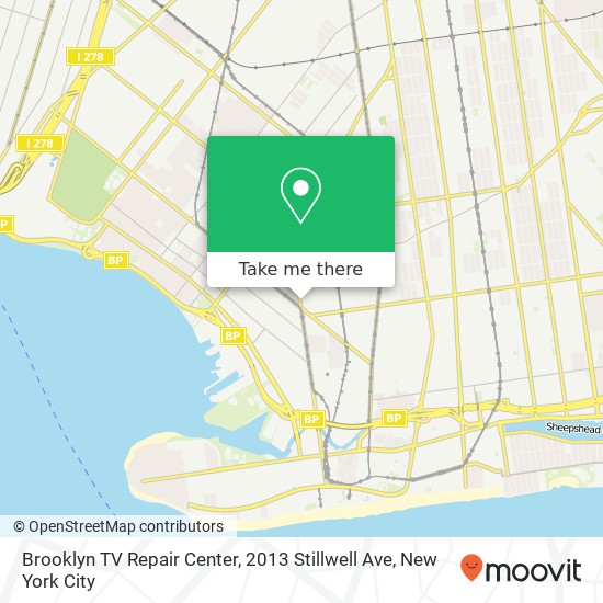 Mapa de Brooklyn TV Repair Center, 2013 Stillwell Ave