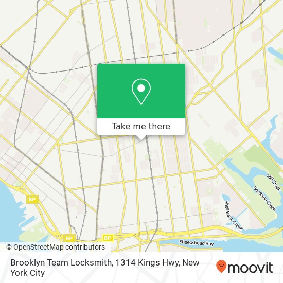 Mapa de Brooklyn Team Locksmith, 1314 Kings Hwy