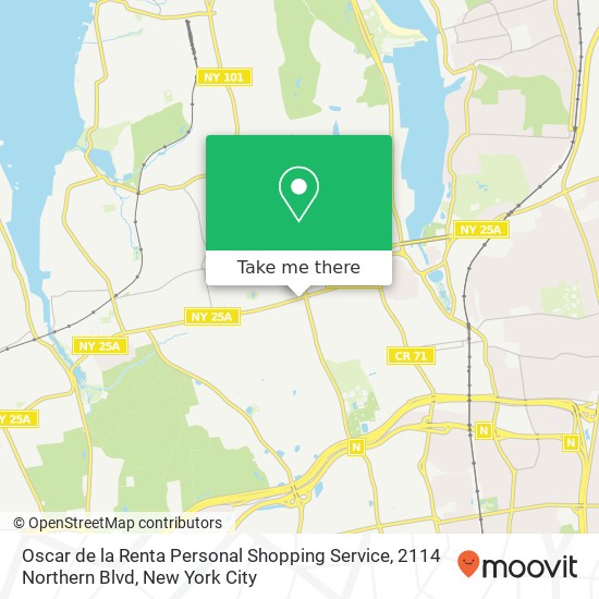 Mapa de Oscar de la Renta Personal Shopping Service, 2114 Northern Blvd