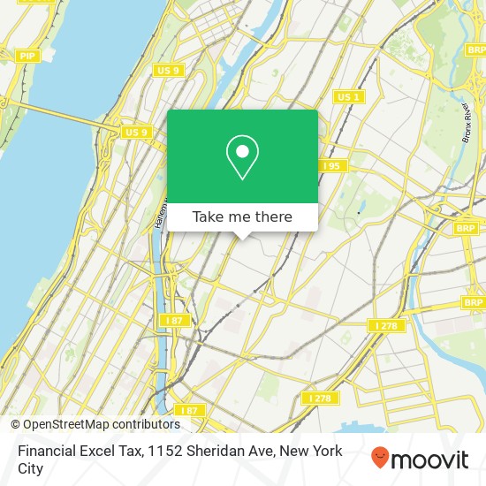 Financial Excel Tax, 1152 Sheridan Ave map