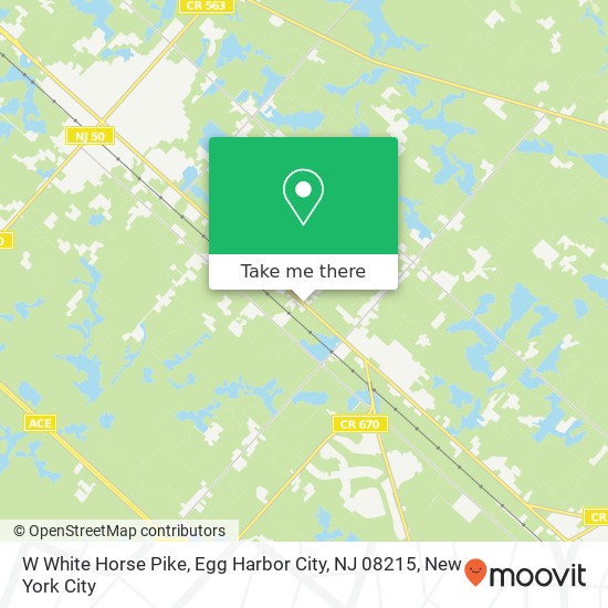 Mapa de W White Horse Pike, Egg Harbor City, NJ 08215