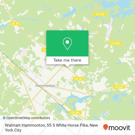 Walmart Hammonton, 55 S White Horse Pike map