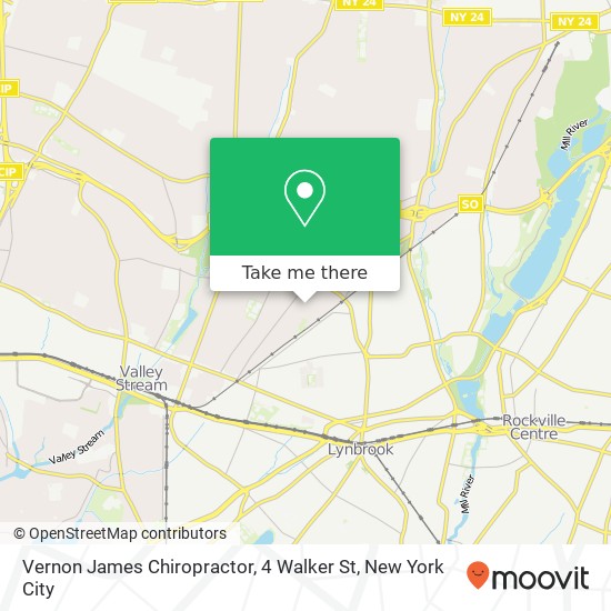 Mapa de Vernon James Chiropractor, 4 Walker St