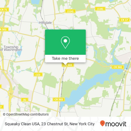 Mapa de Squeaky Clean USA, 23 Chestnut St