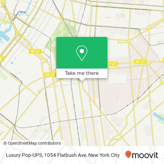 Mapa de Luxury Pop-UPS, 1054 Flatbush Ave