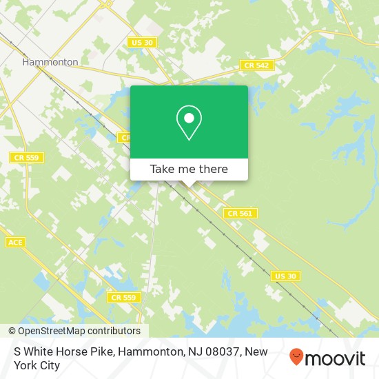 S White Horse Pike, Hammonton, NJ 08037 map