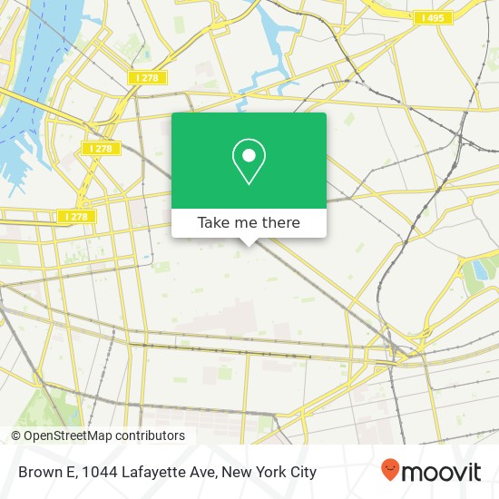 Brown E, 1044 Lafayette Ave map