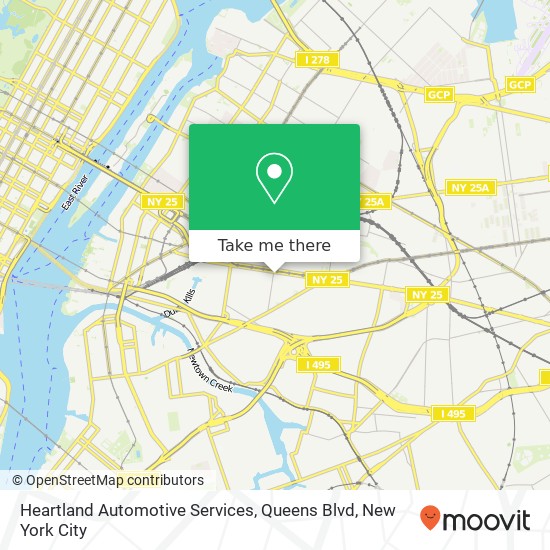 Mapa de Heartland Automotive Services, Queens Blvd