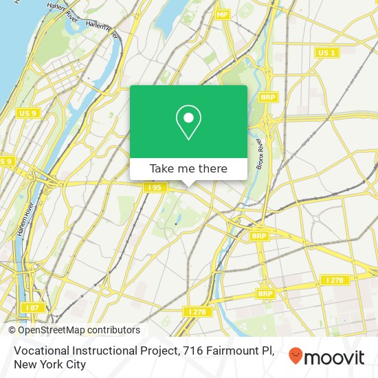 Vocational Instructional Project, 716 Fairmount Pl map