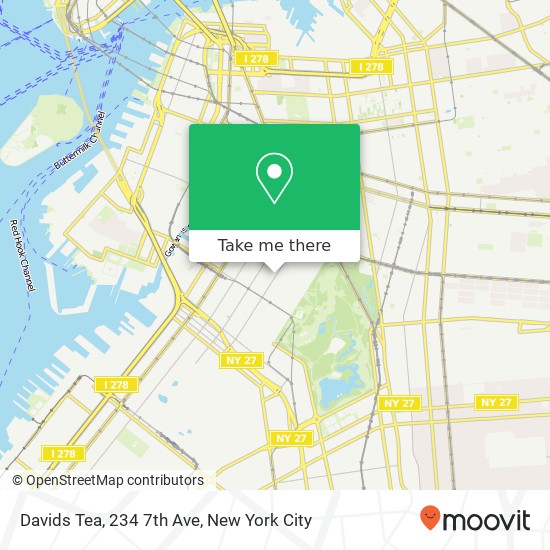 Mapa de Davids Tea, 234 7th Ave