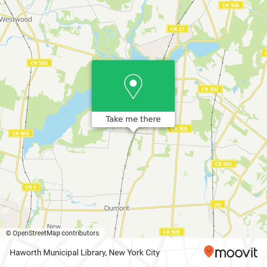 Haworth Municipal Library map