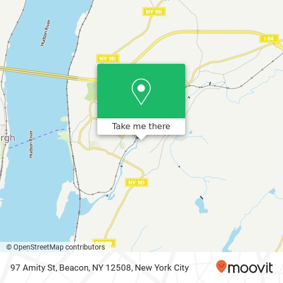 Mapa de 97 Amity St, Beacon, NY 12508