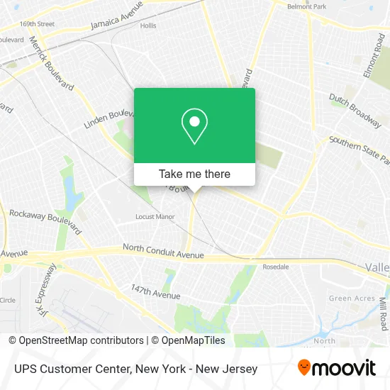 UPS Customer Center map