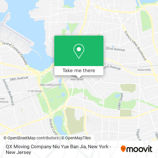 Mapa de QX Moving Company Niu Yue Ban Jia