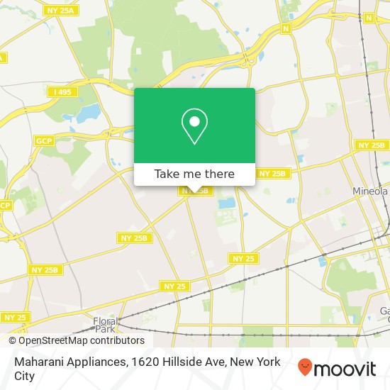 Mapa de Maharani Appliances, 1620 Hillside Ave