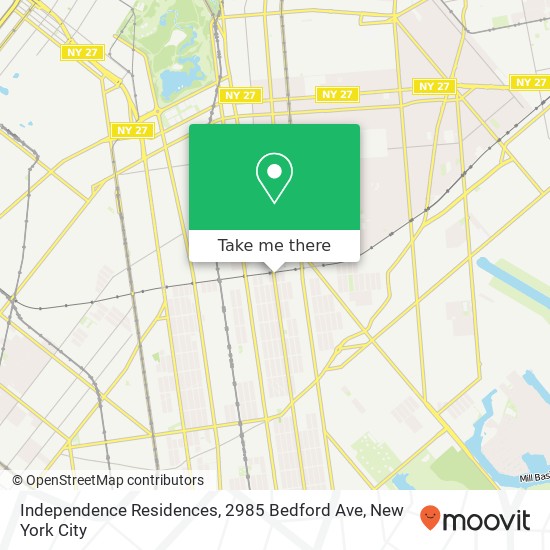 Independence Residences, 2985 Bedford Ave map