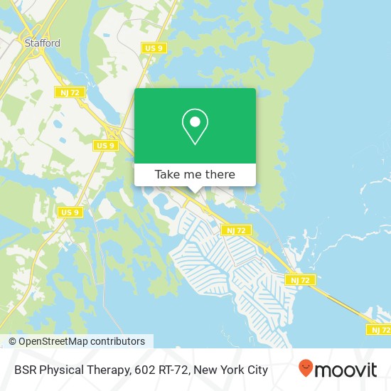 BSR Physical Therapy, 602 RT-72 map