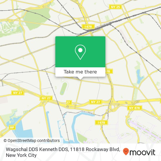 Mapa de Wagschal DDS Kenneth DDS, 11818 Rockaway Blvd