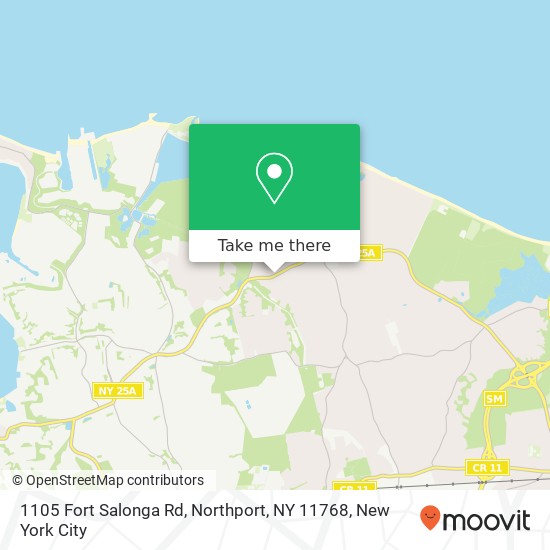 Mapa de 1105 Fort Salonga Rd, Northport, NY 11768