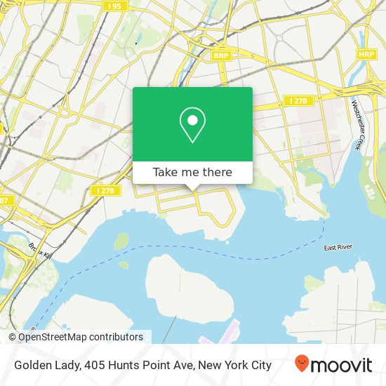 Golden Lady, 405 Hunts Point Ave map
