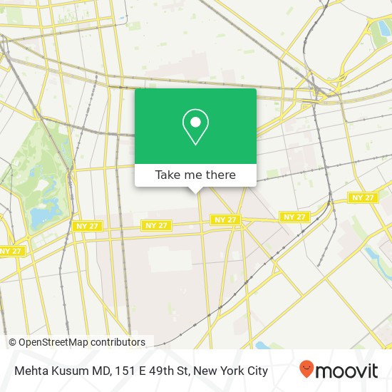 Mapa de Mehta Kusum MD, 151 E 49th St