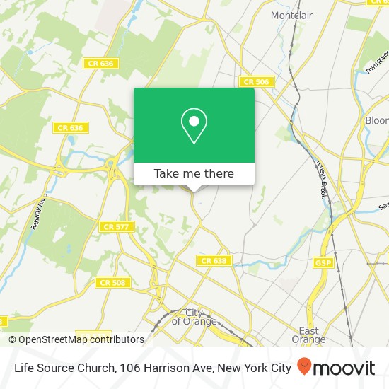 Mapa de Life Source Church, 106 Harrison Ave