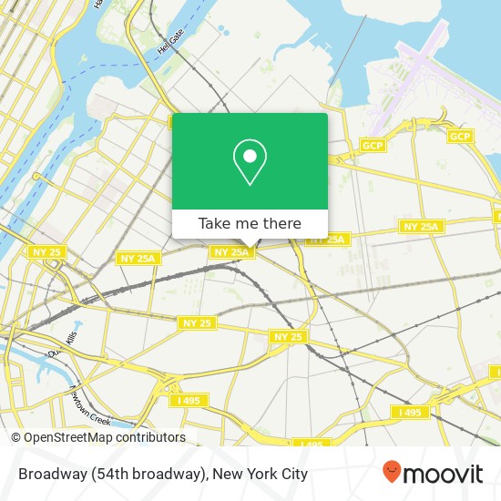 Mapa de Broadway (54th broadway), Woodside, NY 11377