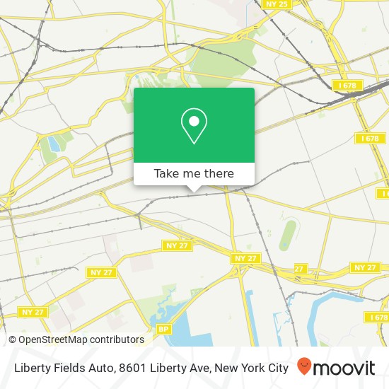 Liberty Fields Auto, 8601 Liberty Ave map