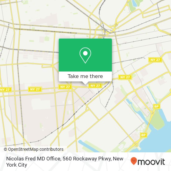 Mapa de Nicolas Fred MD Office, 560 Rockaway Pkwy