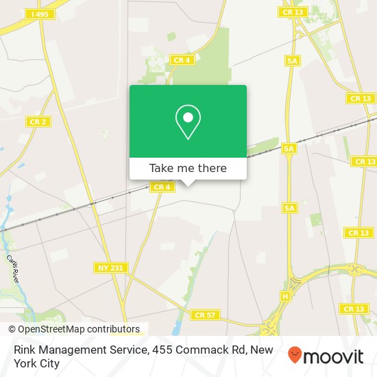 Mapa de Rink Management Service, 455 Commack Rd