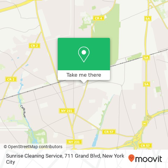 Mapa de Sunrise Cleaning Service, 711 Grand Blvd